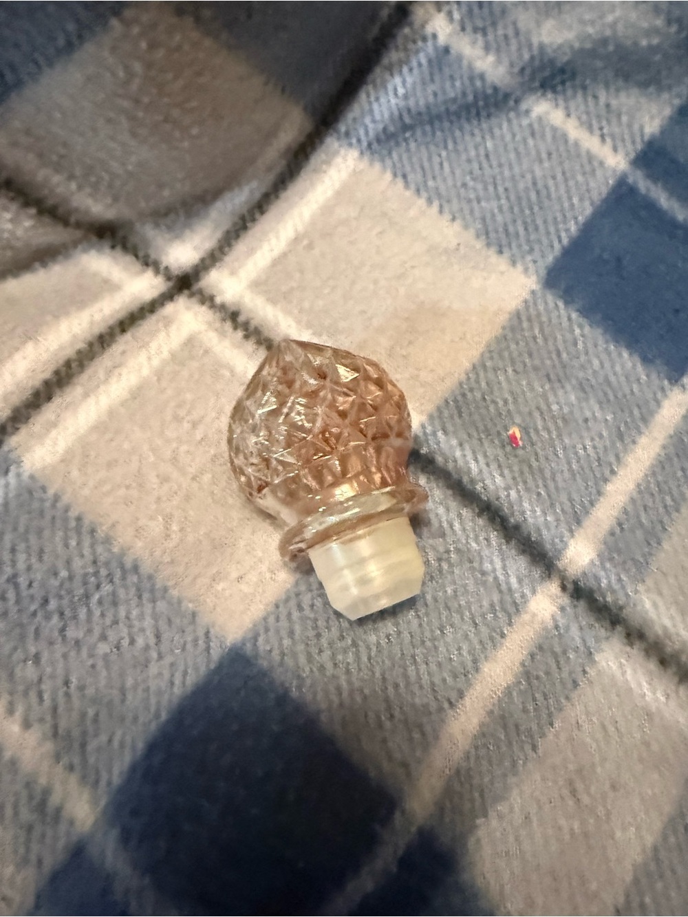 Source Unknown Pink Faceted Glass Bottle Stopper